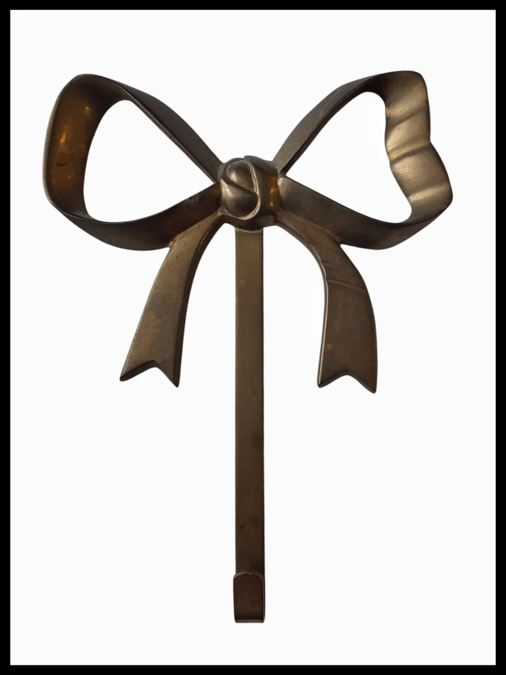 Vintage Bow Wall Hook with Natural Patina